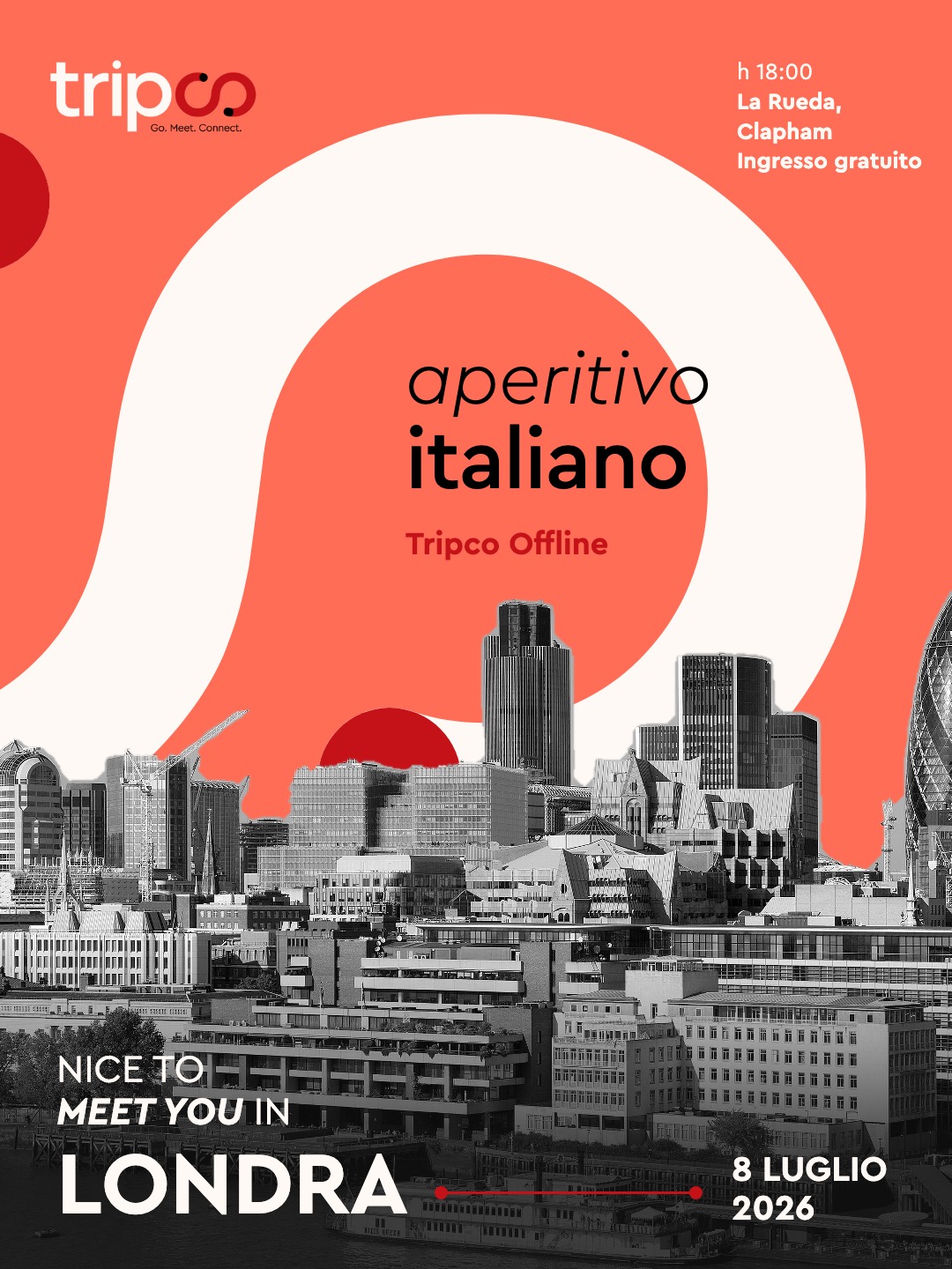 Locandina Tripco Offline: Aperitivo Italiano a Londra – Londra