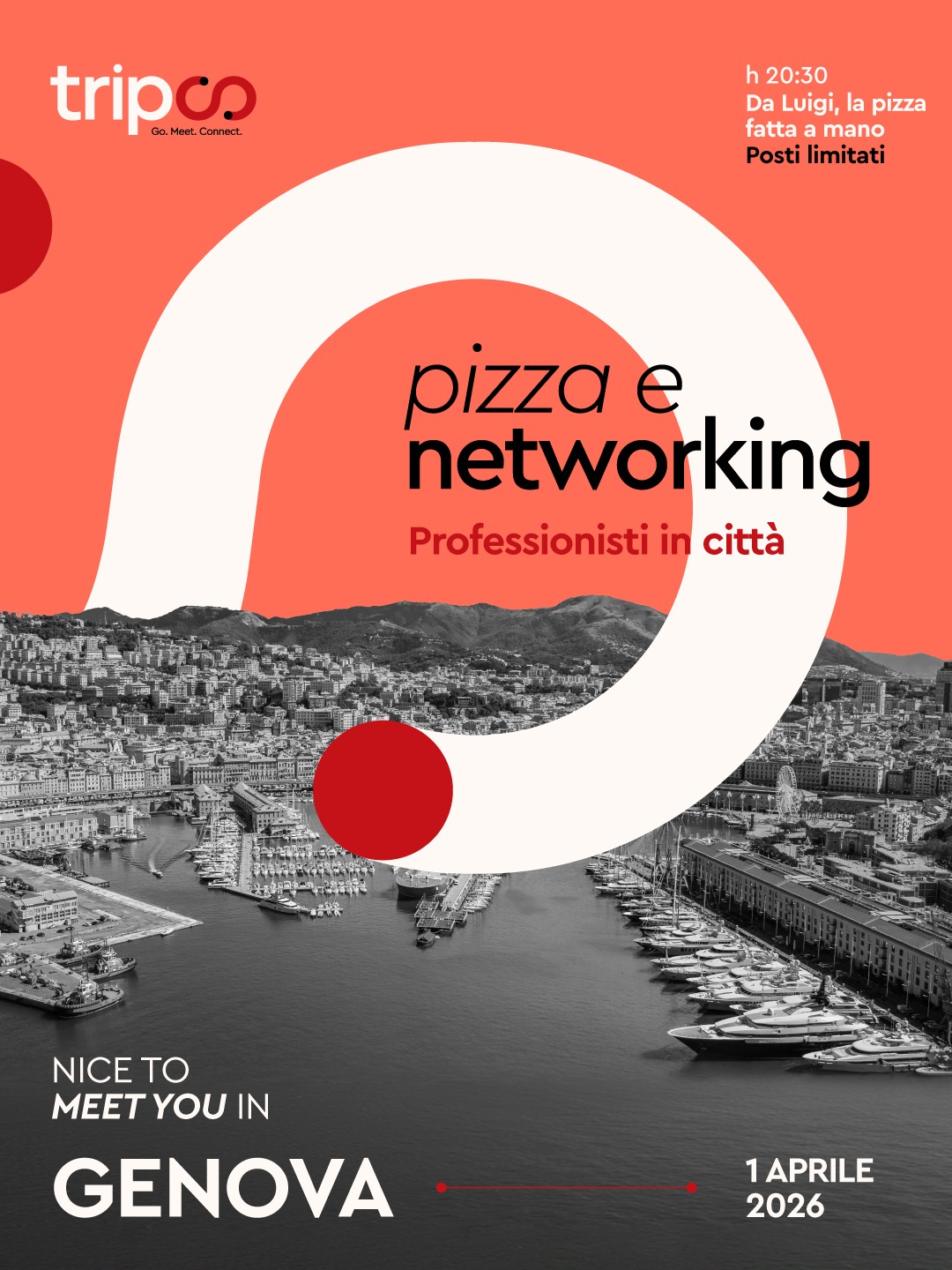Locandina Pizza e Networking — Professionisti in città – Genova