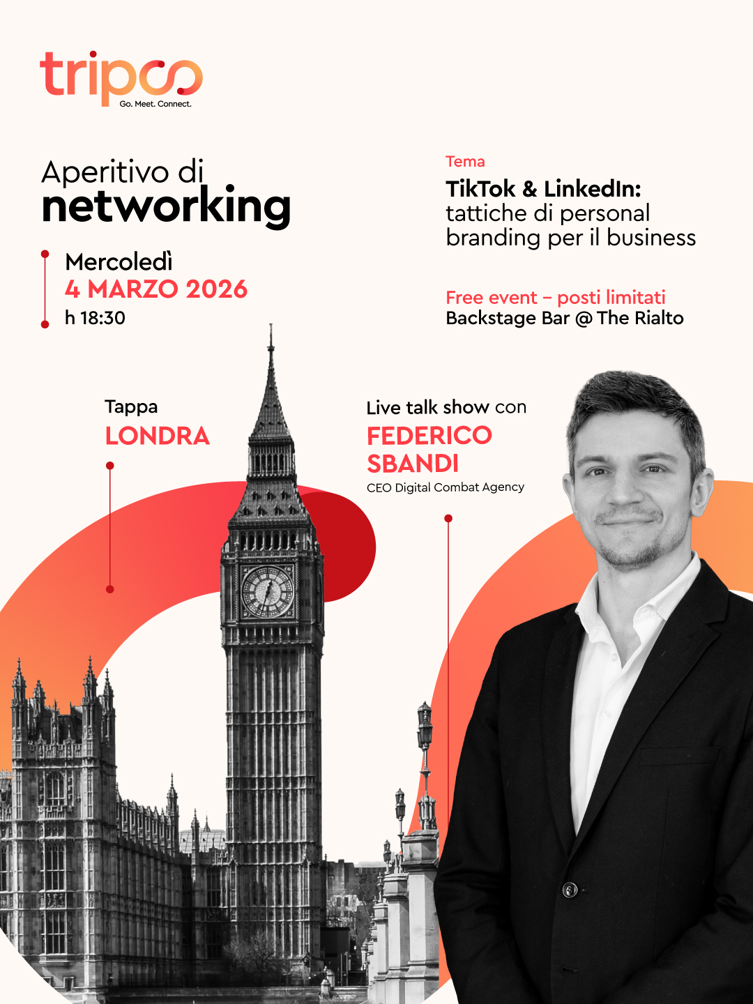 Locandina TripCo.nnections — Aperitivo di networking per italiani a Londra – Londra